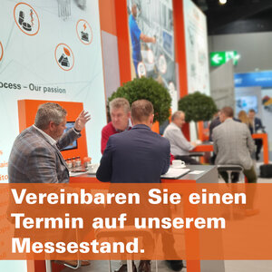 Vereinbaren Sie einen Termin auf unserem Messestand.